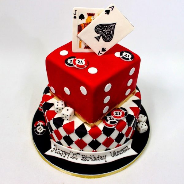 Dice shaped cake