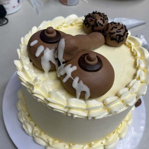 Black boobs and dick cake