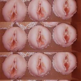 Coochey clam cup sex cake by the dozen